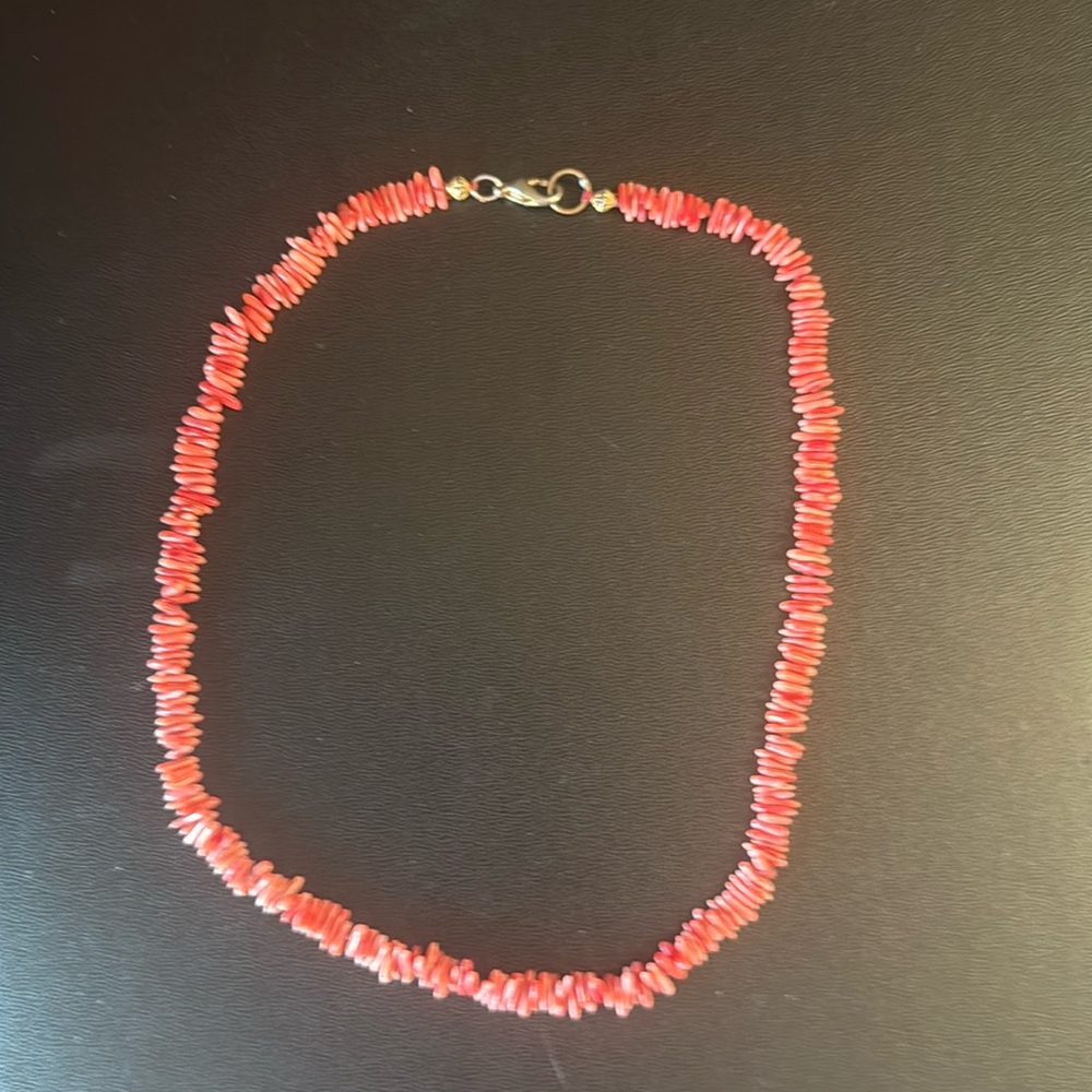 Genuine Vintage Red Coral Necklace 18”